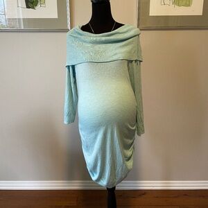 Pea in the Pod seafoam green maternity sweater dress, size L/G/G